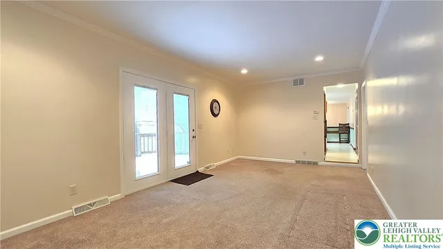 a view of an empty room