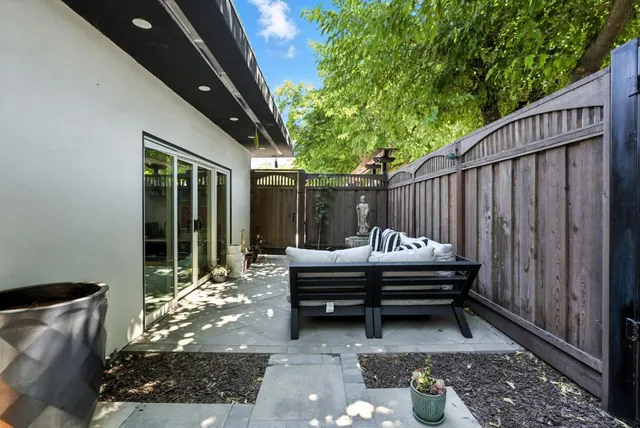 an aerial view of residential building with parking space