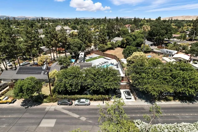 an aerial view of a city
