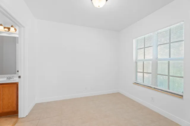 an empty room with a window