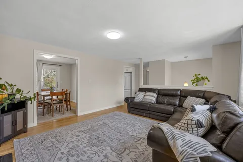 a living room with furniture and a couch