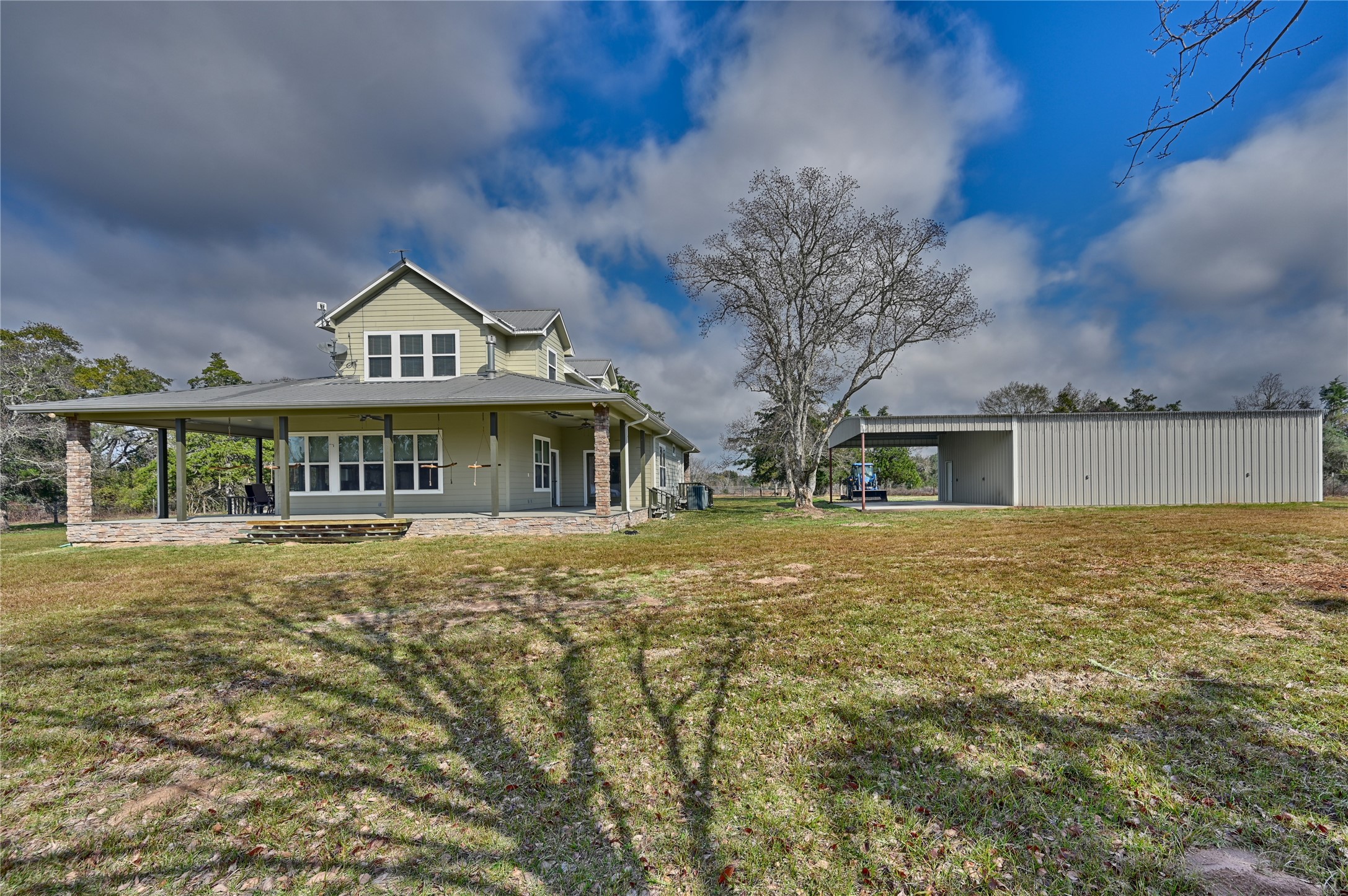 12218 Frantz Road Cat Spring, TX 78933 - Photo 18 of 25 a front view of house with yard