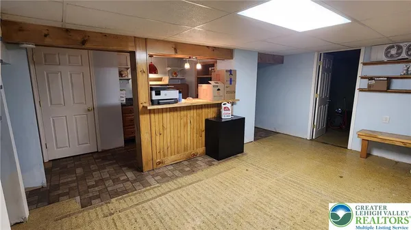 a view of kitchen and window