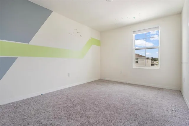 an empty room with a window