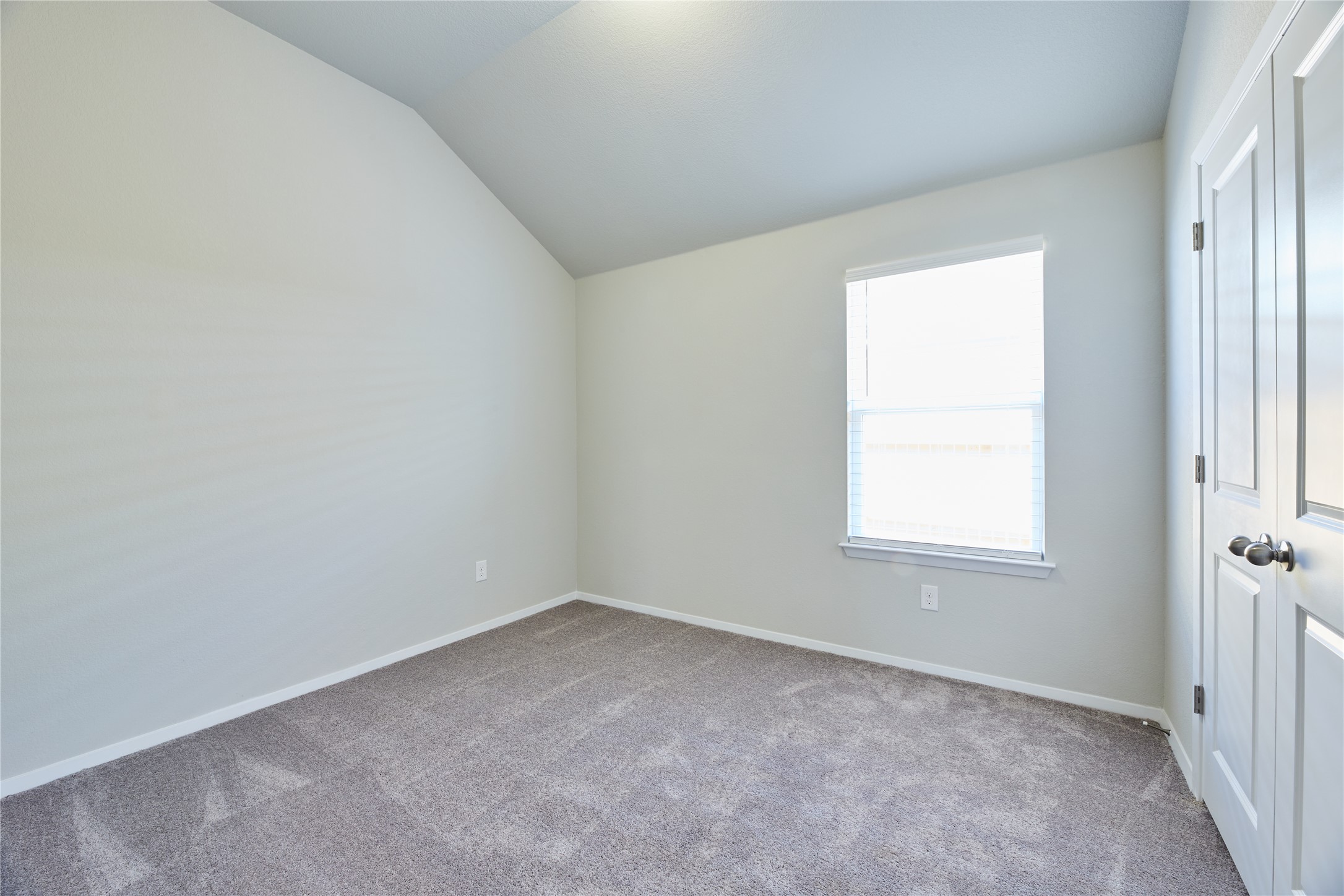 303 Trailside Lane Bastrop, TX 78602 - Photo 18 of 25 Unfurnished bedroom featuring vaulted ceiling, a closet, and light carpet