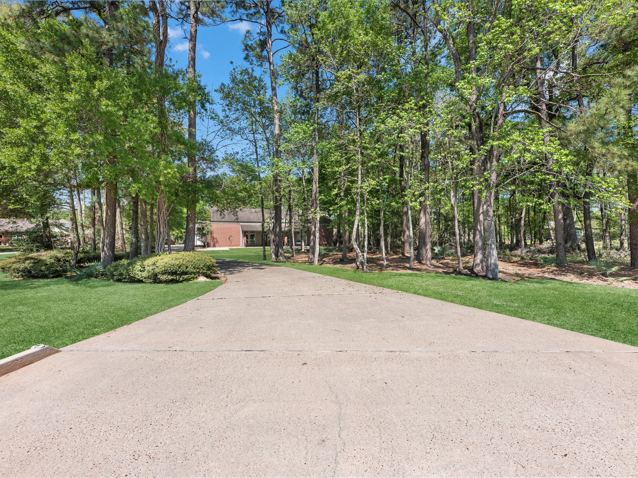715 Commons Lakeview Drive Huffman, TX 77336 - Photo 45 of 50 front view of a house with a yard and an trees