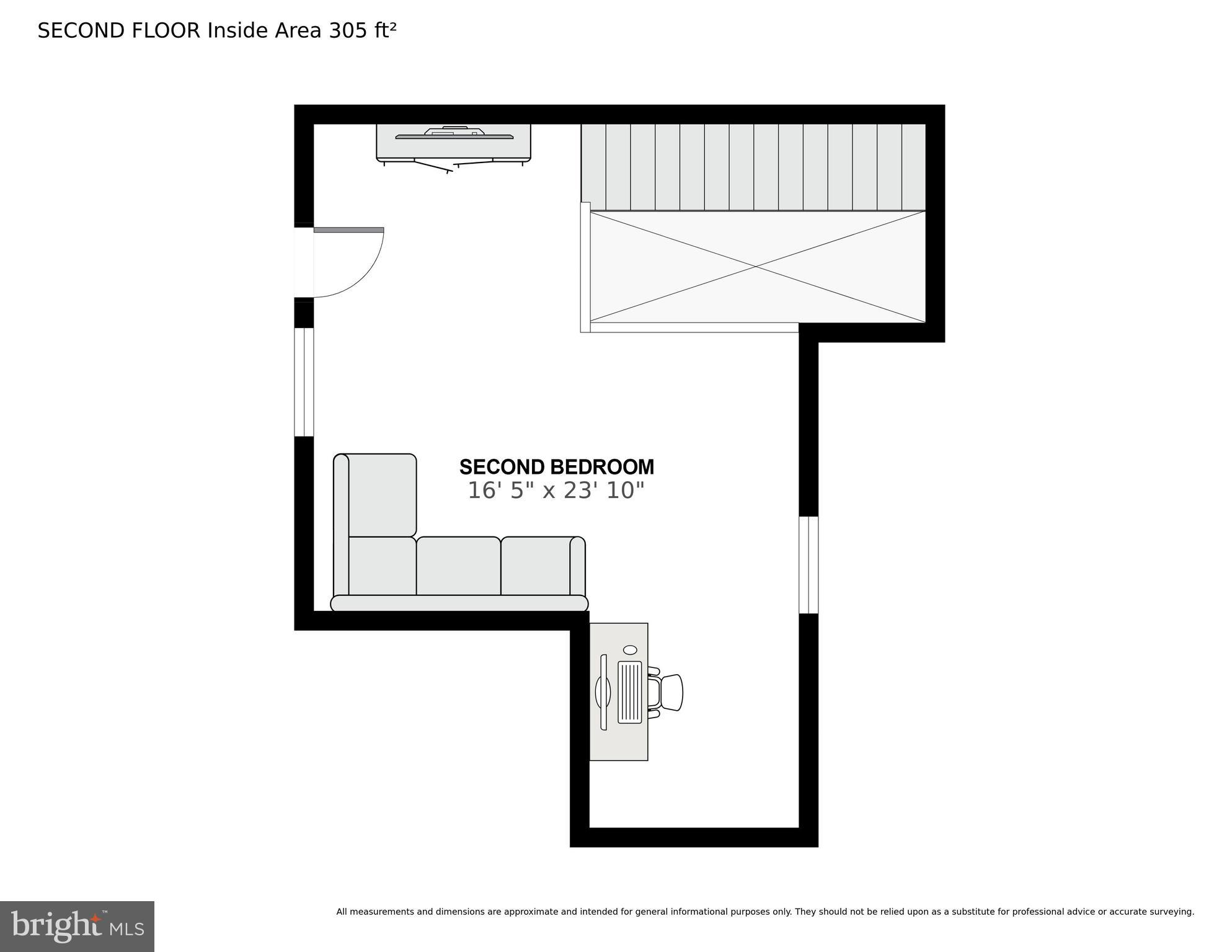 2214 Colston Drive, Unit 202 Silver Spring, MD 20910 - Photo 17 of 18 Floor Plan Upper / Second Bedroom