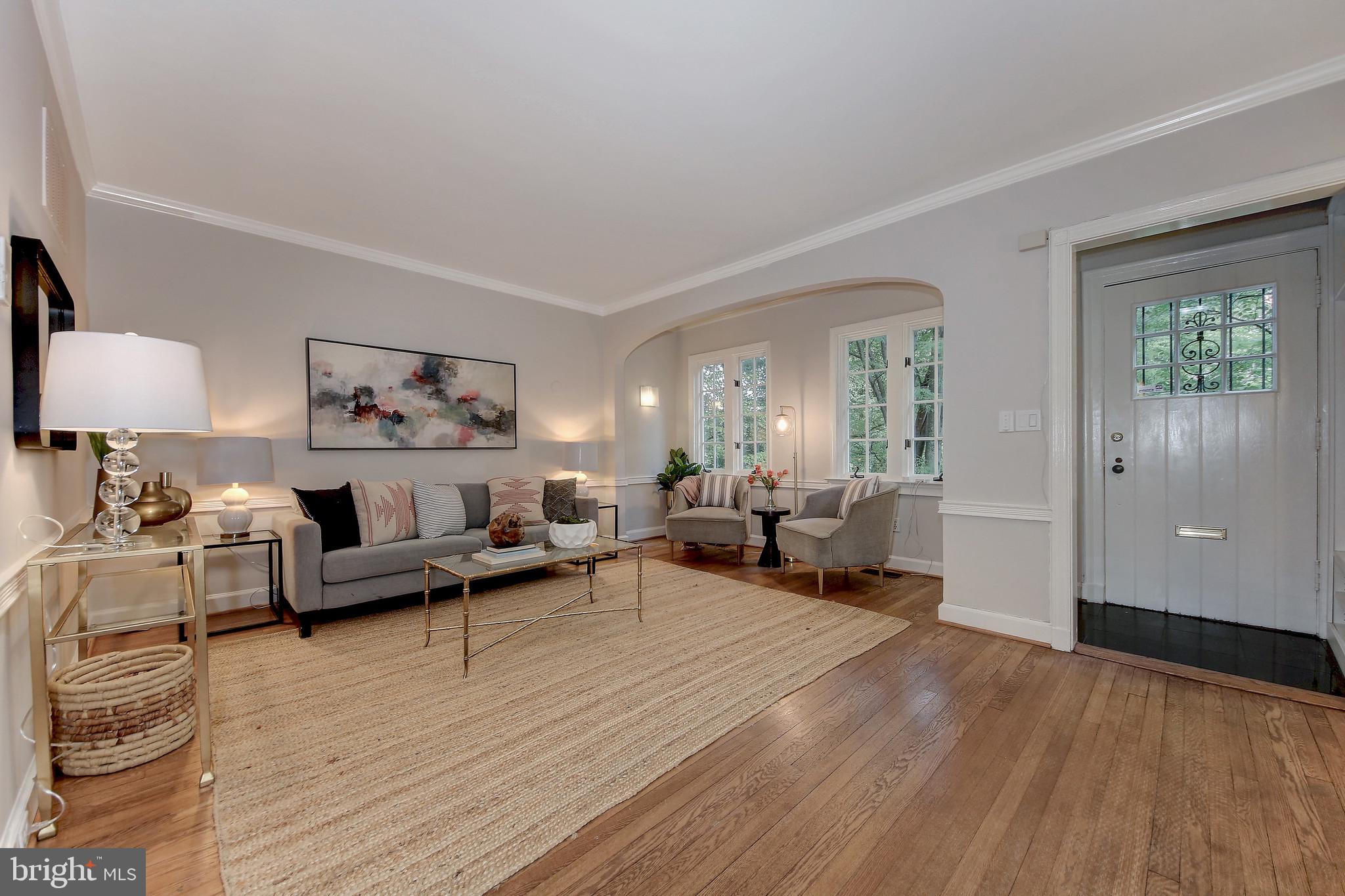 4417 Q Street Northwest Washington, DC 20007 - Photo 3 of 29 Bright Spacious Living Room, Entry Foyer