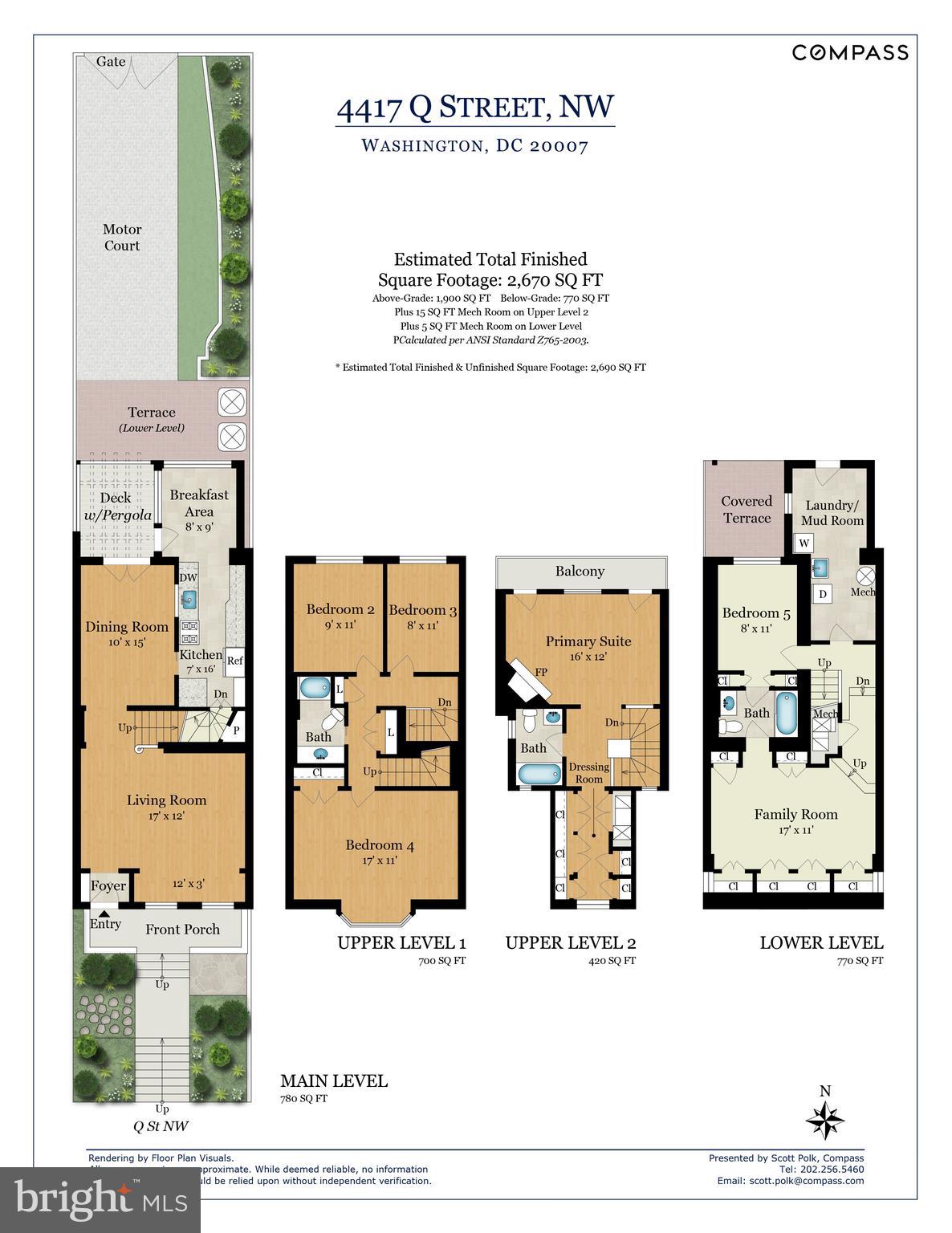 4417 Q Street Northwest Washington, DC 20007 - Photo 29 of 29 Floor Plan