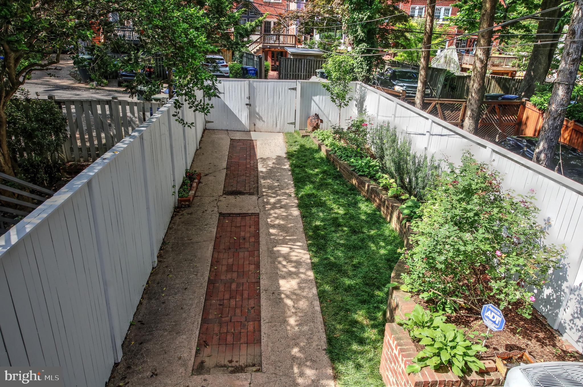 4417 Q Street Northwest Washington, DC 20007 - Photo 8 of 29 Rear Yard/Garden with developed hardscaping