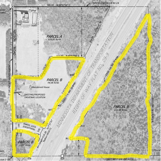 Xxx Nelson Road Cloquet, MN 55720 - Photo 2 of 6 Map / location with property boundaries highlighted