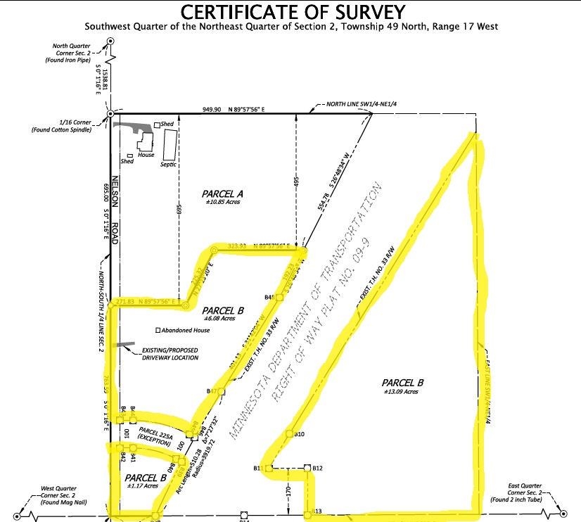 Xxx Nelson Road Cloquet, MN 55720 - Photo 6 of 6 Survey map / technical document