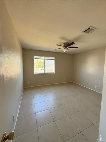 an empty room with closet