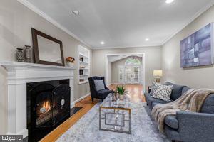 9613 Brunett Avenue Silver Spring, MD 20901 - Photo 20 of 52 Living room fireplace view