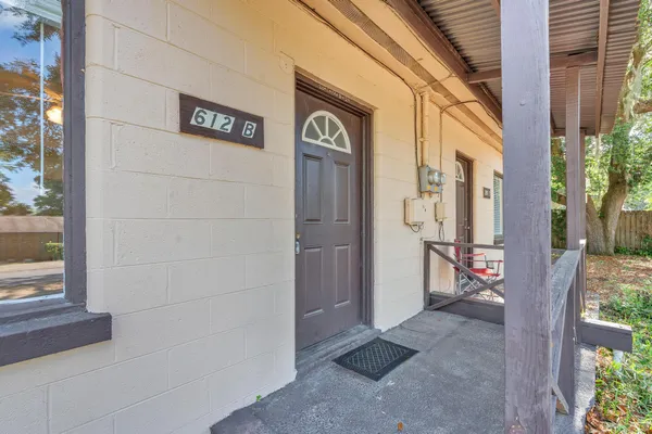 a view of an entrance to house