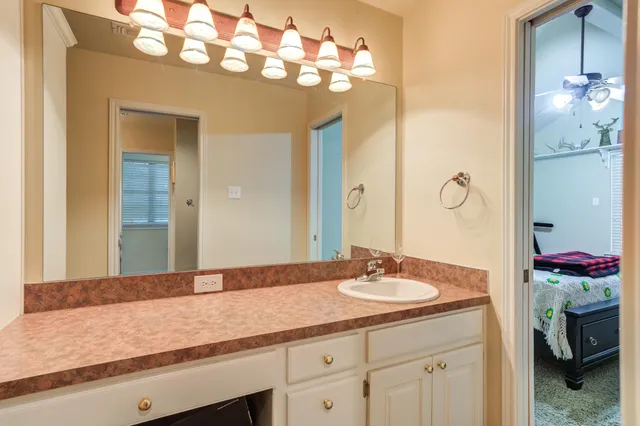 an aerial view of residential house with outdoor space