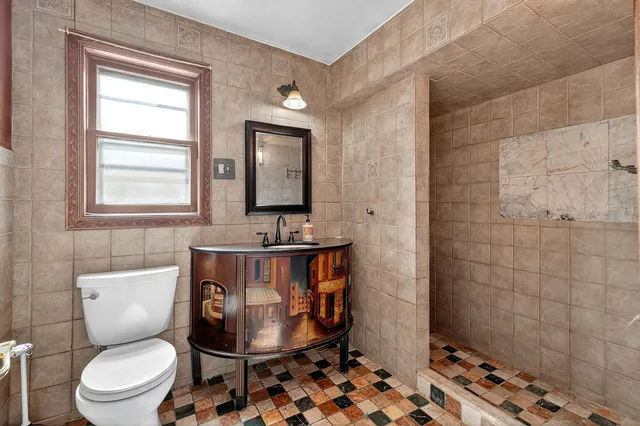 a backyard of a house with seating space