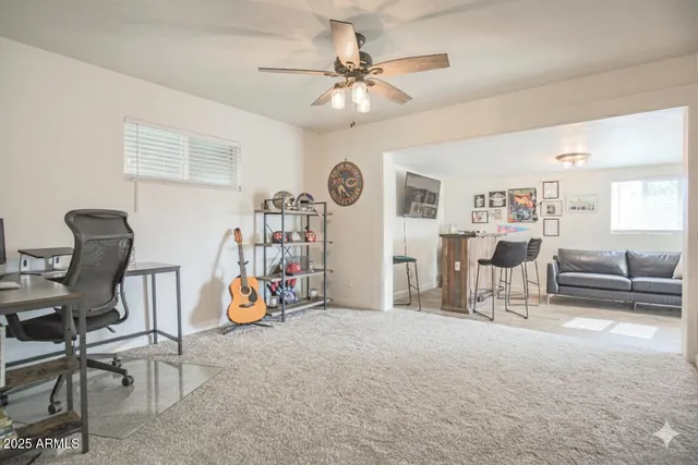 a view of a room with gaming equipment