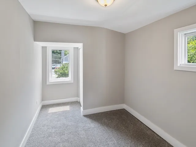 an empty room with a window