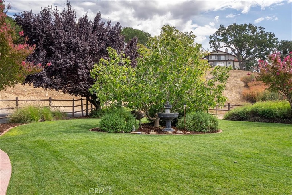 2955 San Fernando Road Atascadero, CA 93422 - Photo 54 of 62 a view of backyard with table and chairs and potted plants