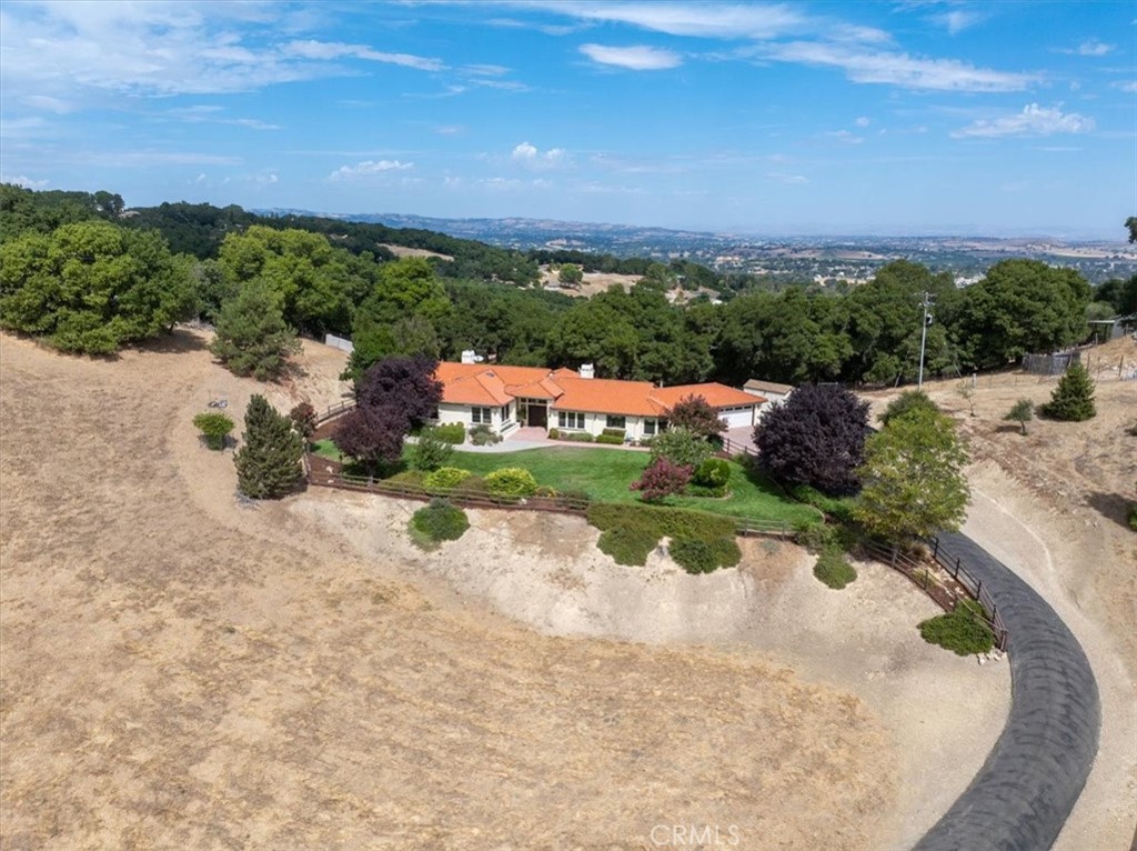 2955 San Fernando Road Atascadero, CA 93422 - Photo 59 of 62 an aerial view of a house with a garden
