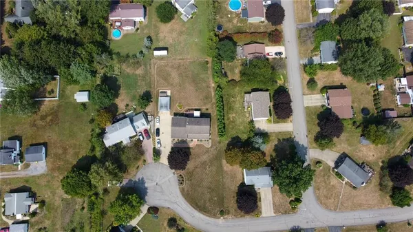 an aerial view of multiple house