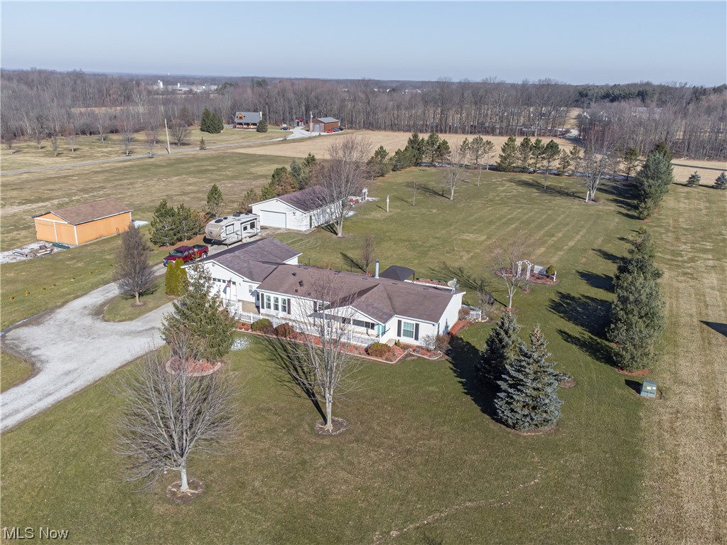 9459 Stone Road Litchfield, OH 44253 - Photo 49 of 50 Bird's eye view with a rural view