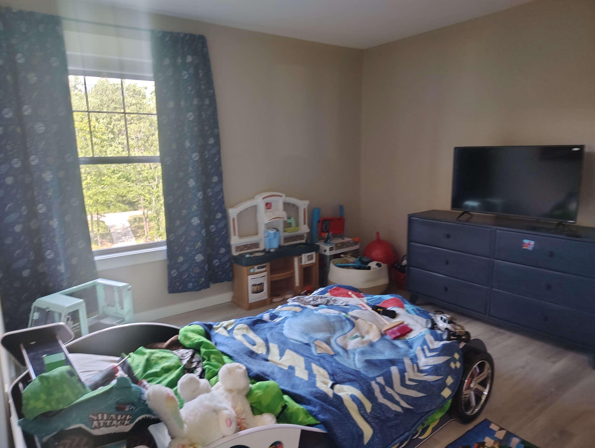 8447 Epperson Springs Road Westmoreland, TN 37186 - Photo 20 of 25 a bedroom with a bed and flat screen tv