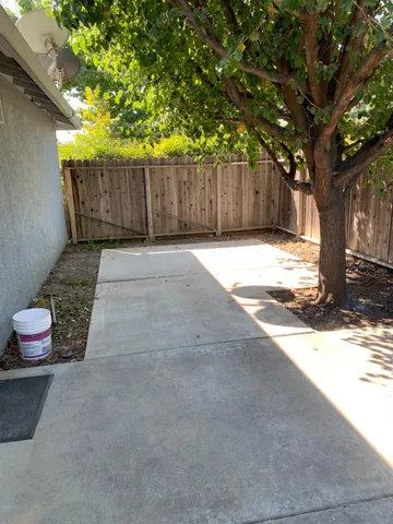 a backyard of a house