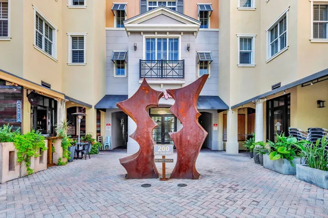 a view of a building with a porch