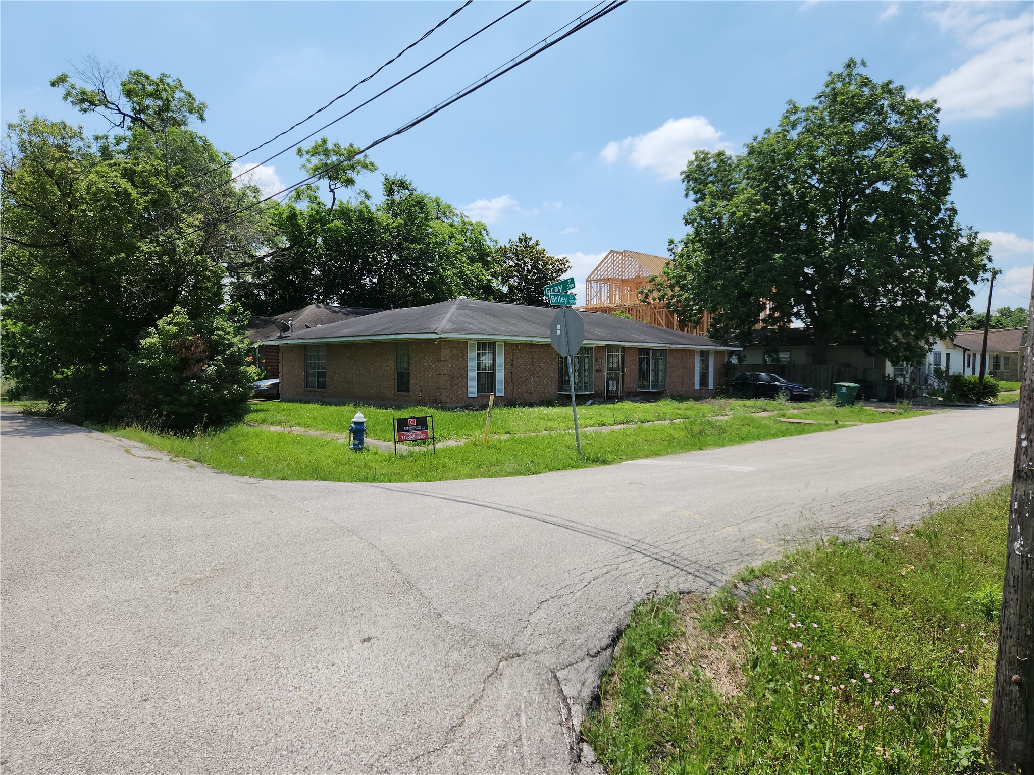 a view of a house with a swimming pool