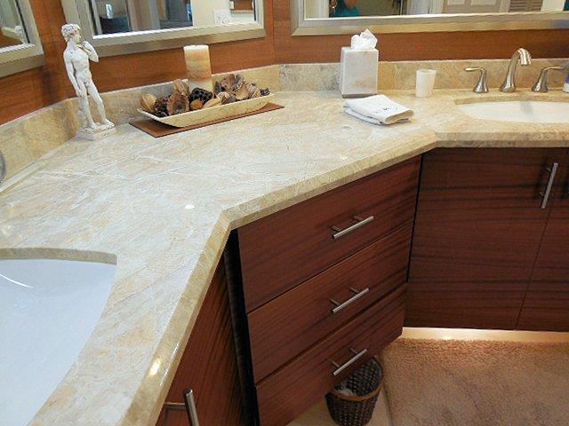 11145 Rios Road Boca Raton, FL 33498 - Photo 26 of 45 MASTER BATH MARBLE & WOOD VANITY