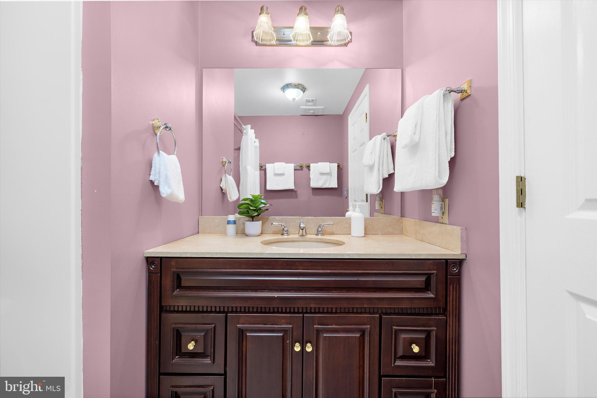 619 Riverside Drive Pasadena, MD 21122 - Photo 37 of 84 a bathroom with a sink vanity and a mirror