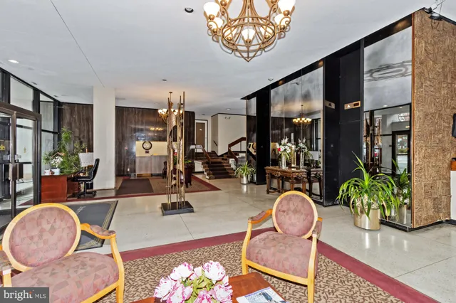 a living room filled with furniture