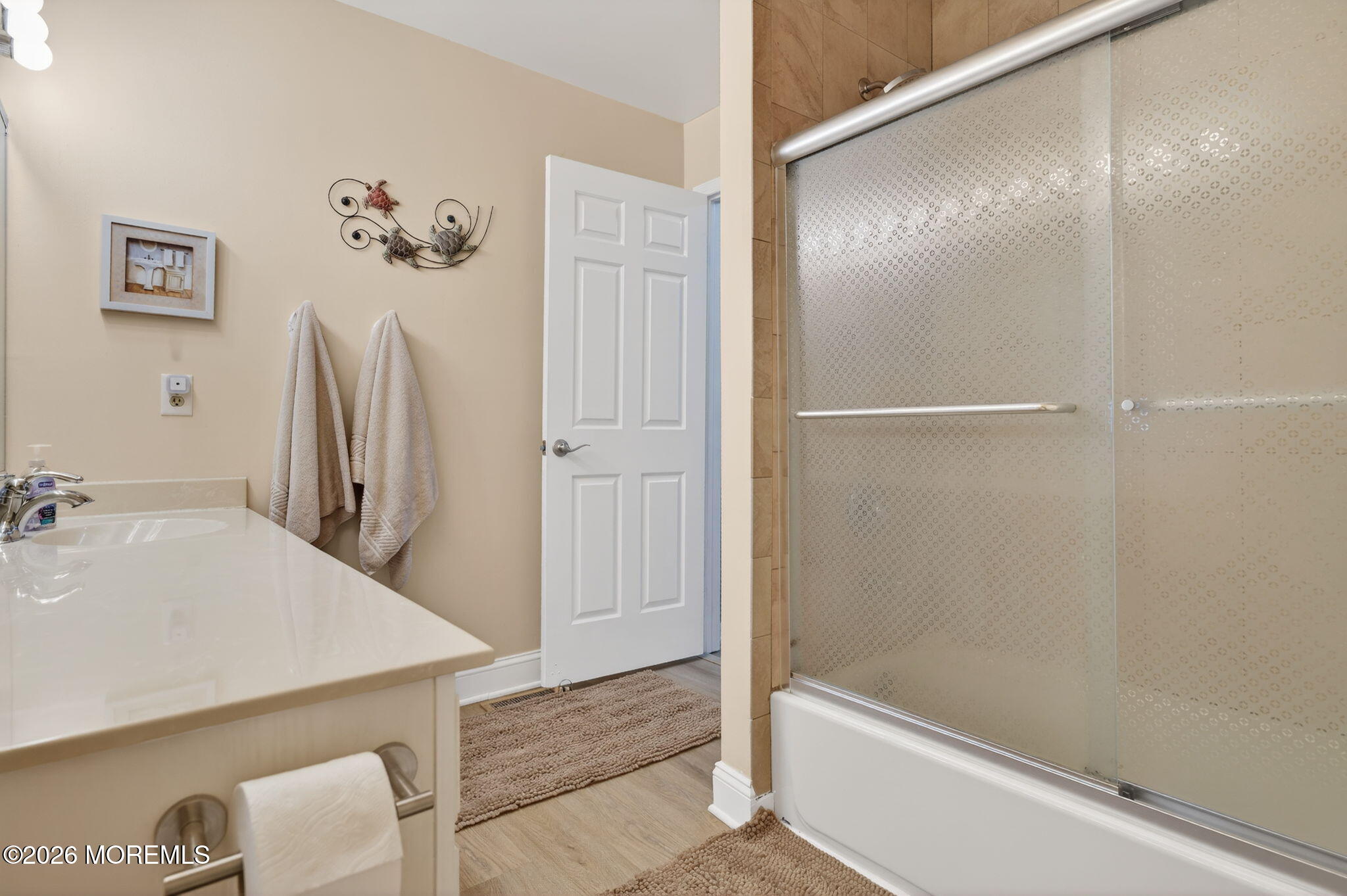 5 Scarborough Road, Unit D Monroe Township, NJ 08831 - Photo 14 of 28 a bathroom with a shower and a sink