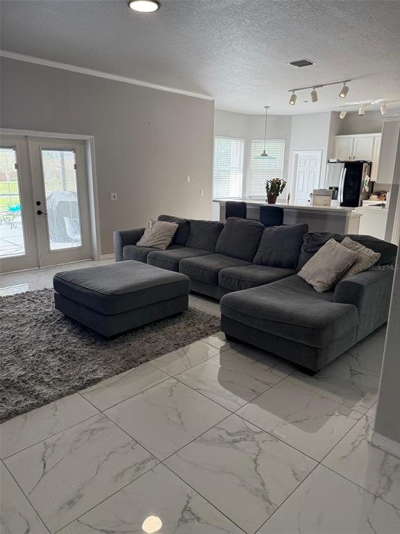 5690 Merlin Way St. Cloud, FL 34772 - Photo 5 of 46 a living room with couches and a fireplace