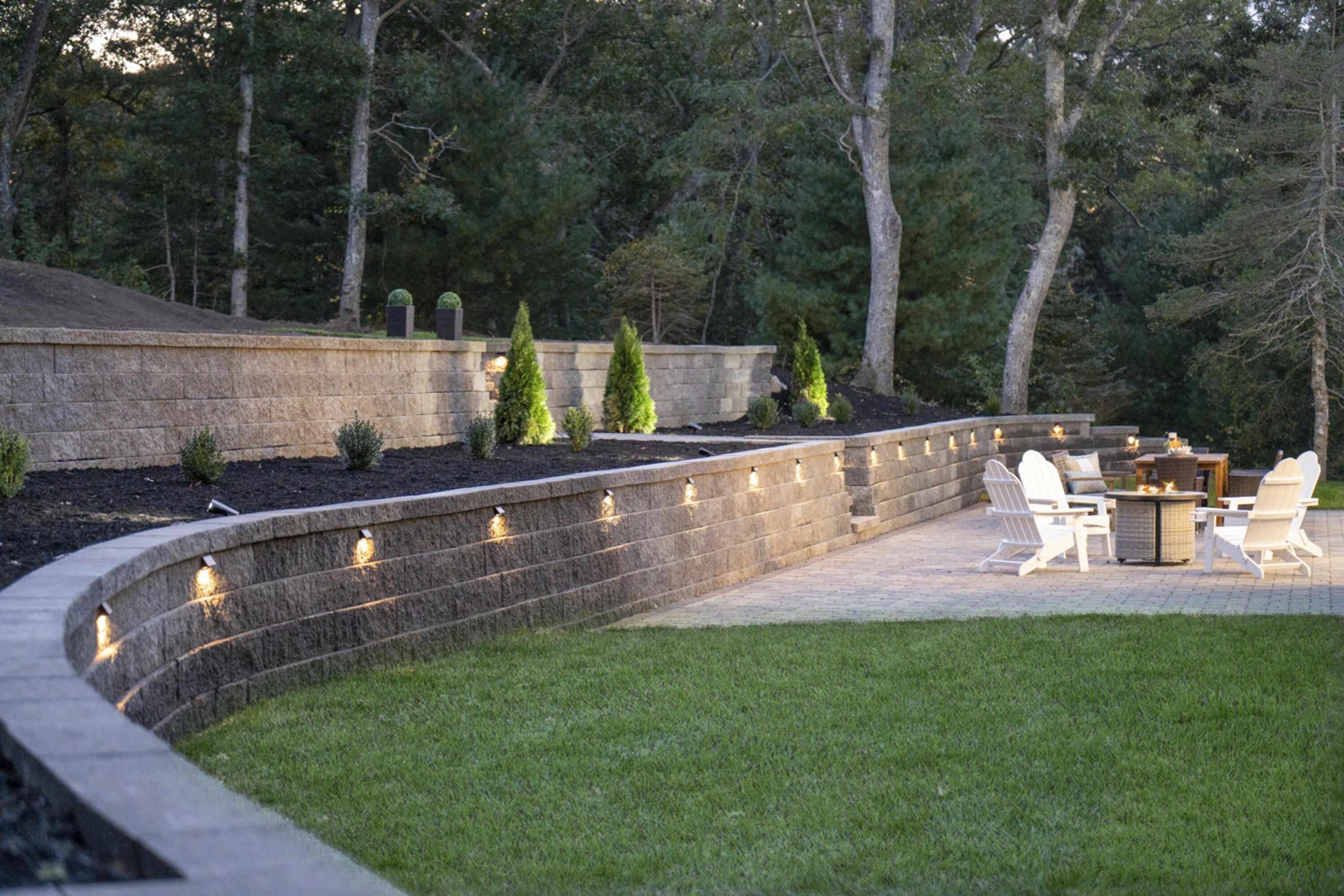 29 Summerwind Lane Centerville, MA 02632 - Photo 74 of 95 Retaining Wall With Lighting Accents