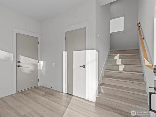 a view of an entryway with staircase