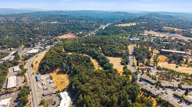 a view of a city and mountains
