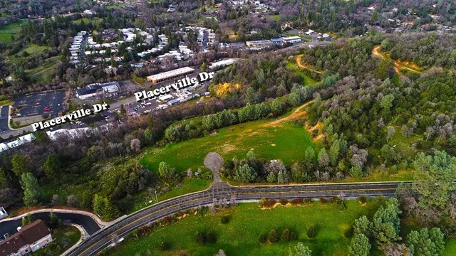 a view of city and mountain