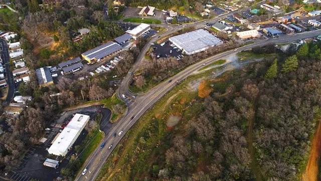 an aerial view of multiple house