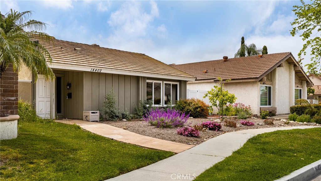 14402 Raintree Road Tustin, CA 92780 - Photo 1 of 1 a front view of a house with a yard