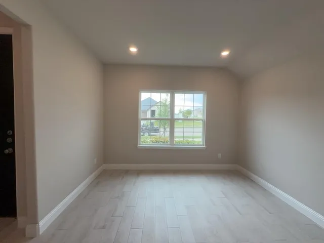 an empty room with a window