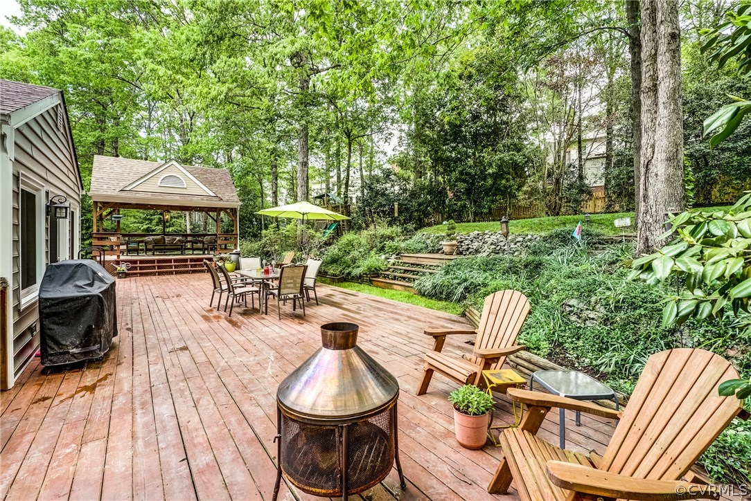 2021 Thornleigh Road Midlothian, VA 23113 - Photo 46 of 49 a view of a patio with furniture and garden