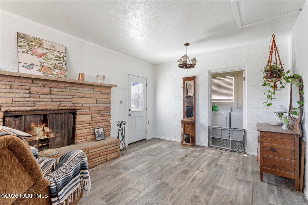 46812 8th Street Ash Fork, AZ 86320 - Photo 6 of 26 a living room with furniture and a fireplace
