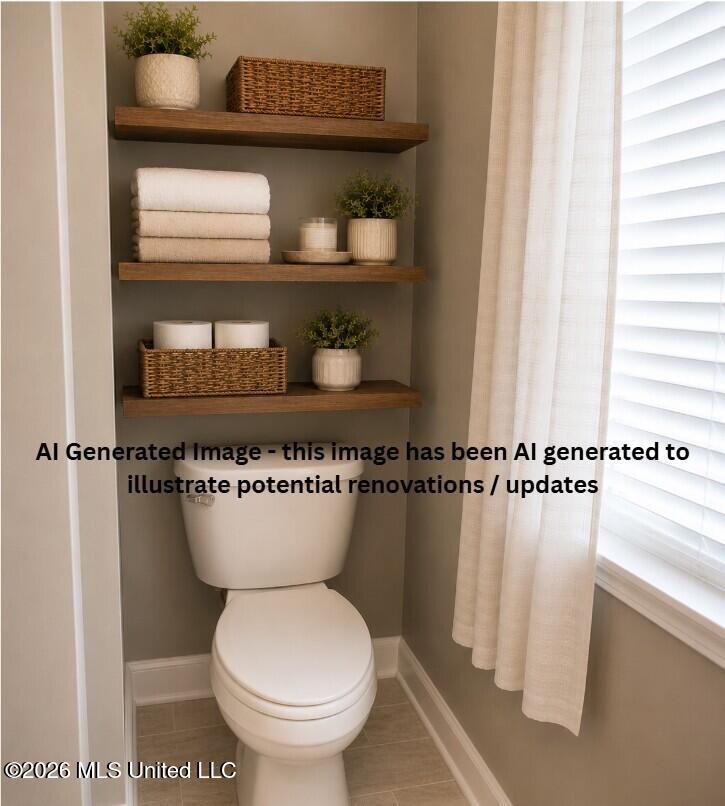 12 Austin Lane Perkinston, MS 39573 - Photo 46 of 60 Upstairs bathroom - AI-Generated Image