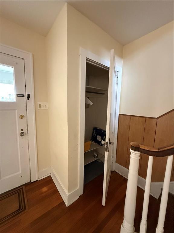 2332 Sherbrook Street Pittsburgh, PA 15217 - Photo 22 of 40 a view of a hallway with wooden floor and closet