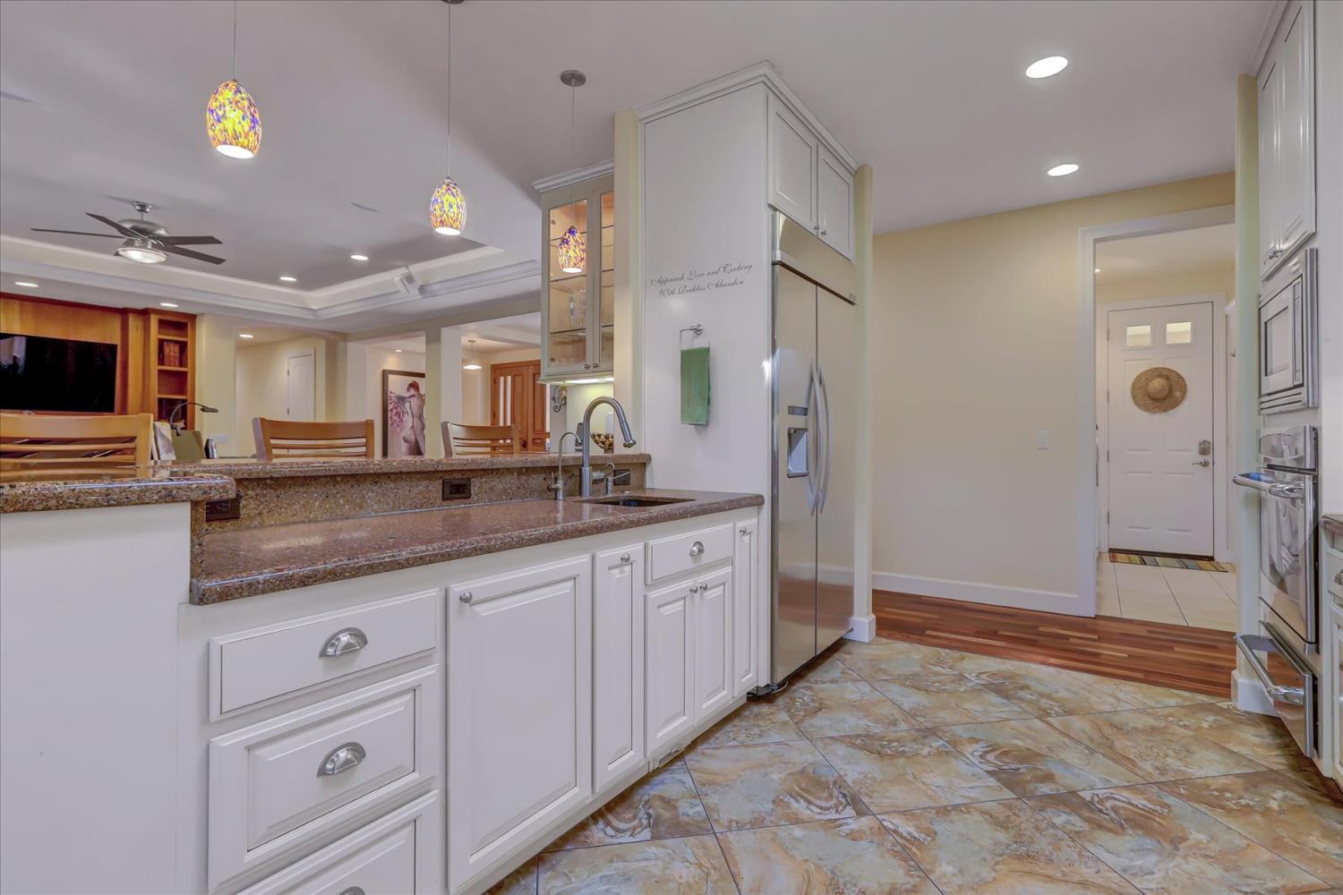 10973 Scotts Flat Dam Road Nevada City, CA 95959 - Photo 21 of 91 a spacious bathroom with a granite countertop sink mirror and shower