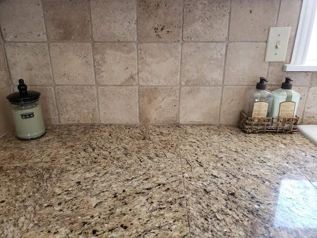 a bathroom with a window