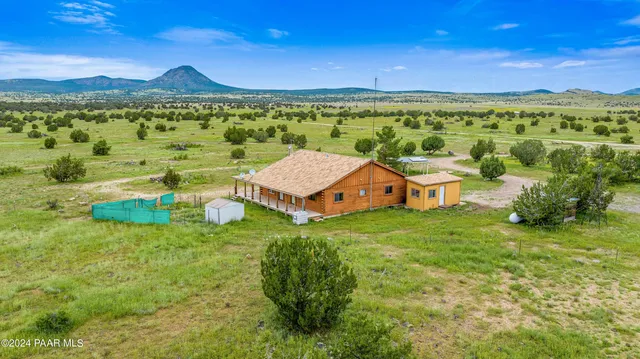 a view of backyard of house